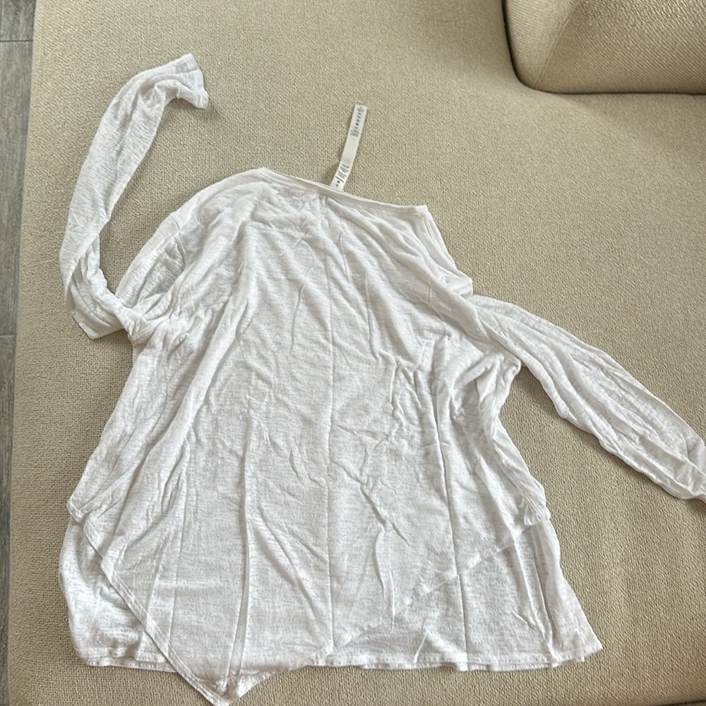 lululemon asymmetric long sleeve white top - Picture 3 of 3